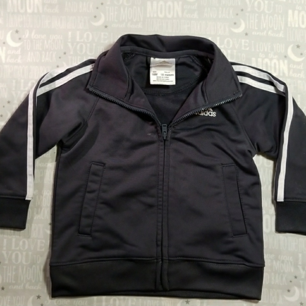 Gray Adidas Toddler Jacket
